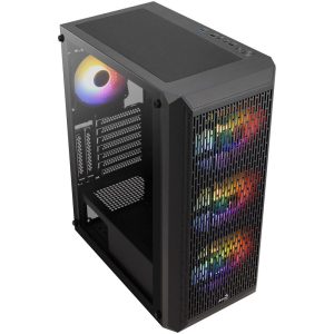 Aerocool Beam-G-BK-v2 Midi-Tower, Tempered Glass - black