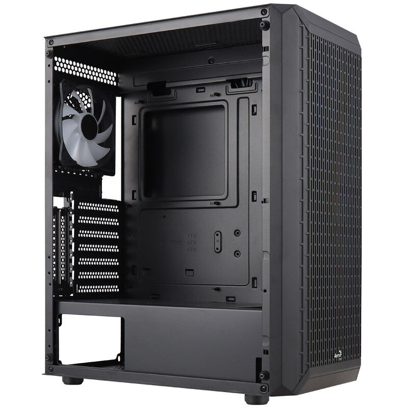 Aerocool Beam-G-BK-v2 Midi-Tower, Tempered Glass - black