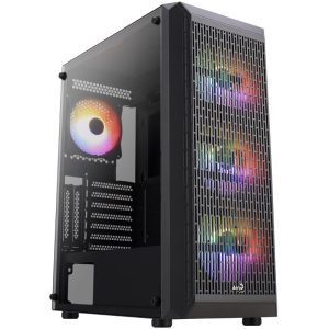 Aerocool Beam-G-BK-v2 Midi-Tower, Tempered Glass - black