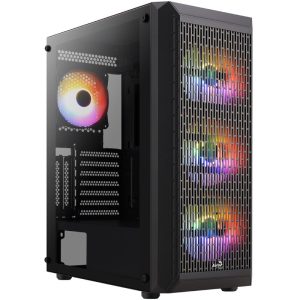 Aerocool Beam-G-BK-v2 Midi-Tower, Tempered Glass - black