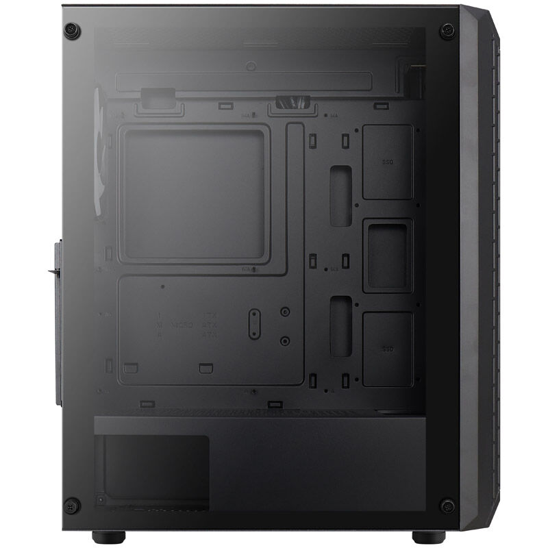 Aerocool Beam-G-BK-v2 Midi-Tower, Tempered Glass - black