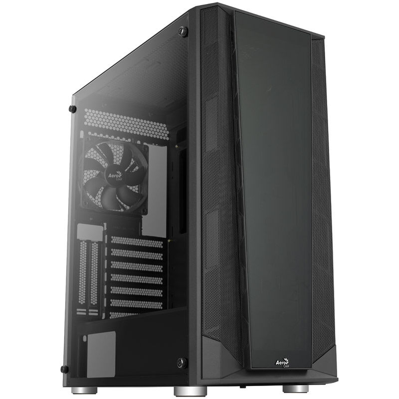 Aerocool Prism Midi Tower, tempered glass - black : image 1