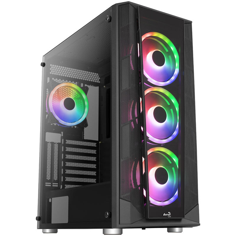 Aerocool Prism ARGB Midi-Tower, Tempered Glass - schwarz : image 1