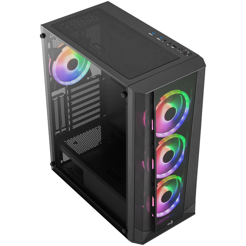 Aerocool Prism ARGB Midi-Tower, Tempered Glass - schwarz : image 2