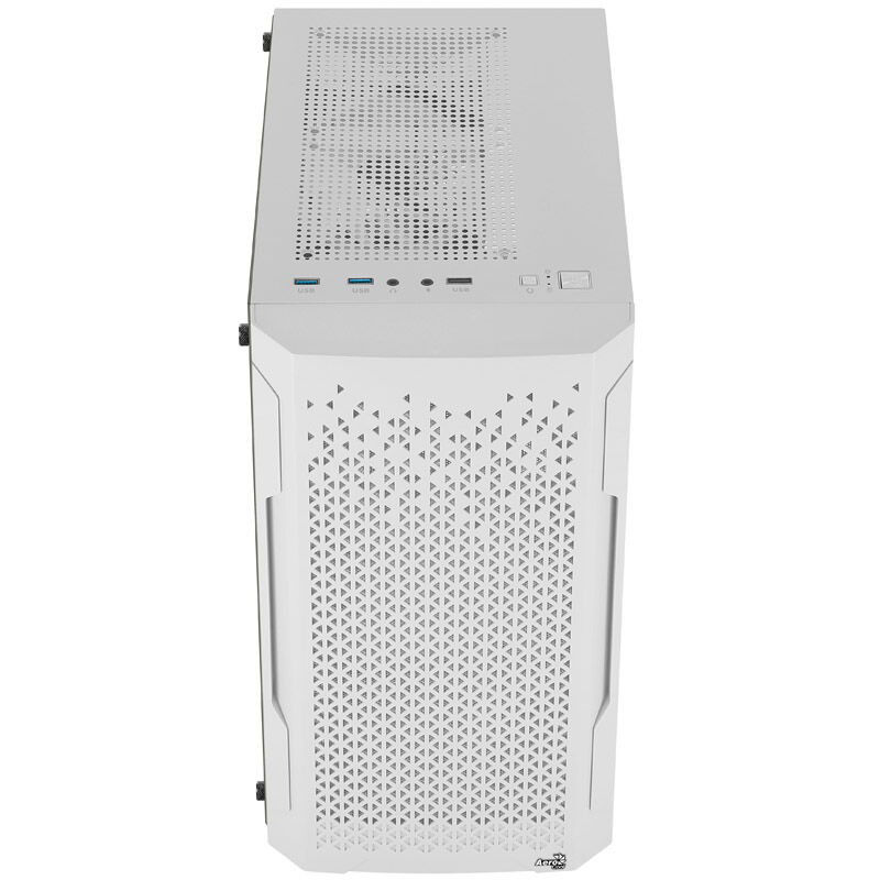 Aercool Trinity Mini-Tower V2, Tempered Glass - white