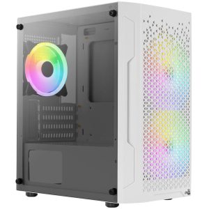 Aercool Trinity Mini-Tower V2, Tempered Glass - white