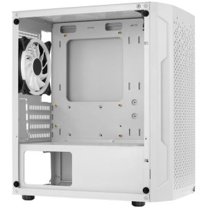 Aercool Trinity Mini-Tower V2, Tempered Glass - white