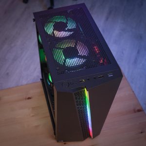 Aerocool Blade V1 midi tower, tempered glass - black