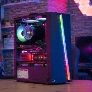 Aerocool Blade V1 midi tower, tempered glass - black