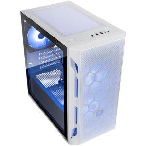 Silverstone Fara H1M Pro Micro-ATX Case, Tempered Glass - white