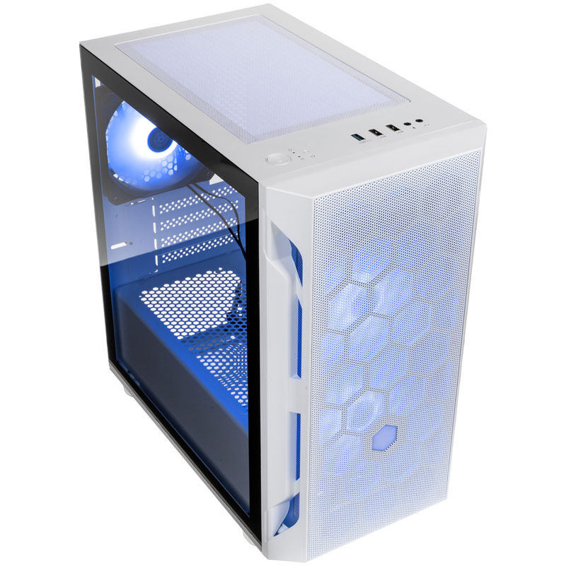 Silverstone Fara H1M Pro Micro-ATX Case, Tempered Glass - white