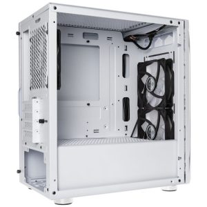 Silverstone Fara H1M Pro Micro-ATX Case, Tempered Glass - white