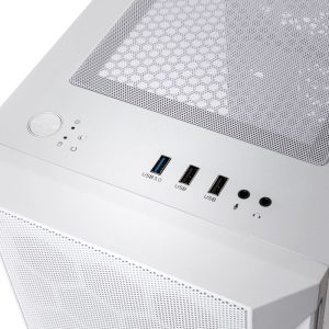 Silverstone Fara H1M Pro Micro-ATX Case, Tempered Glass - white