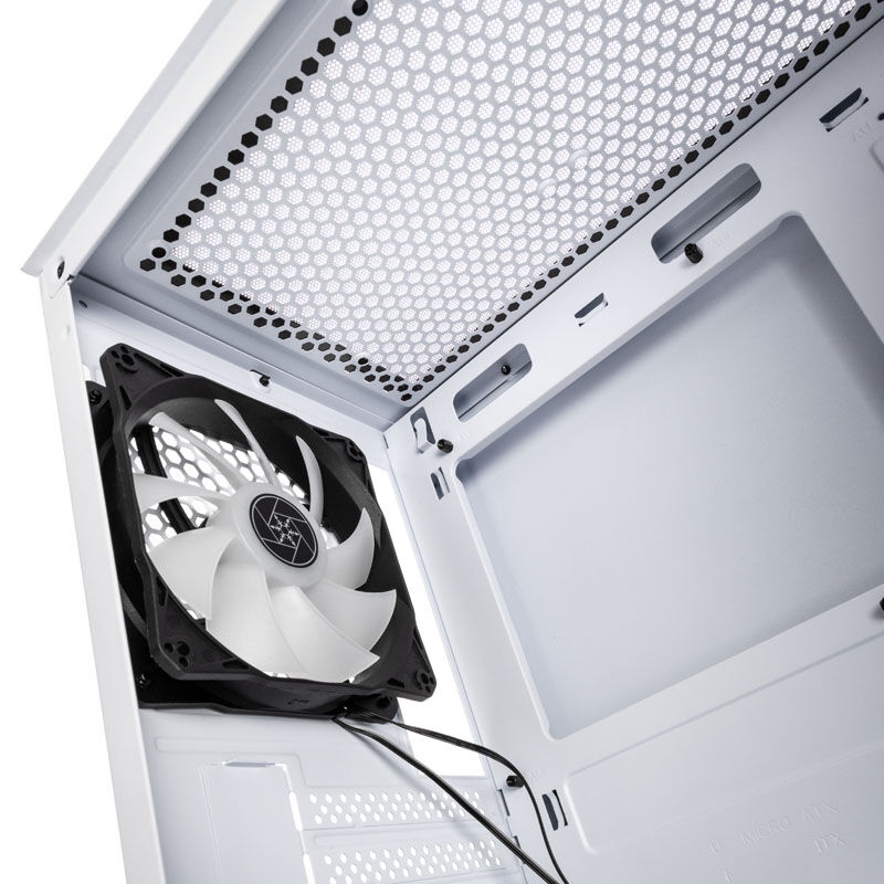 Silverstone Fara H1M Pro Micro-ATX Case, Tempered Glass - white