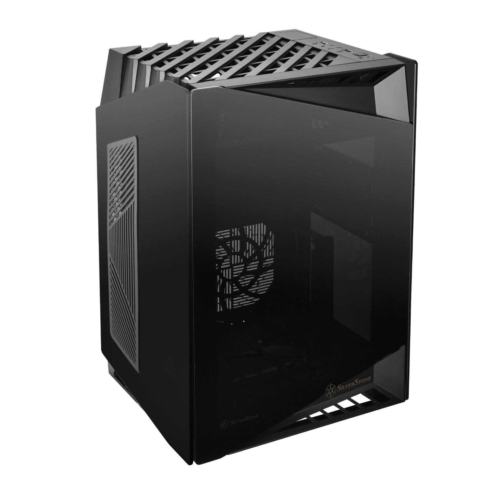 Silverstone SST-LD03B-AF Lucid Mini-ITX Case, Tempered Glass - Black