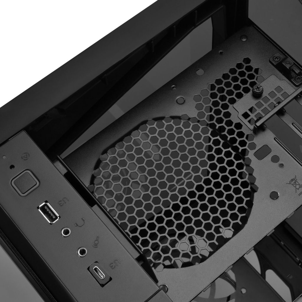 Silverstone SST-LD03B-AF Lucid Mini-ITX Case, Tempered Glass - Black