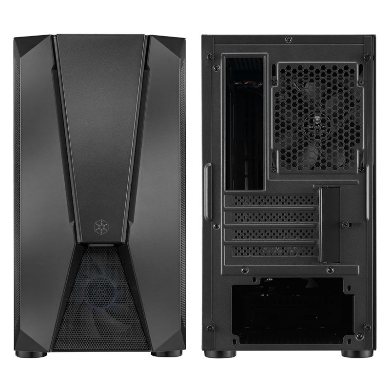 Silverstone Fara V1M Pro Micro-ATX Case, ARGB, Tempered Glass - black