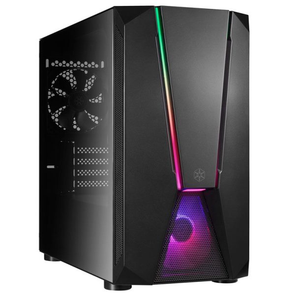 Silverstone Fara V1M Pro Micro-ATX Case, ARGB, Tempered Glass – black