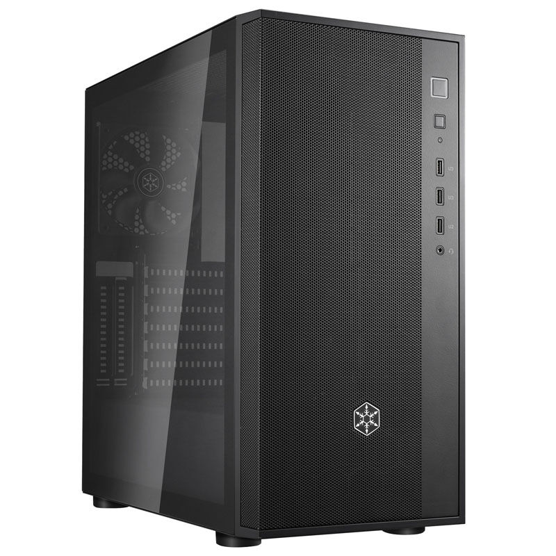Silverstone Fara R1 V2 Midi Tower, tempered glass - black : image 1