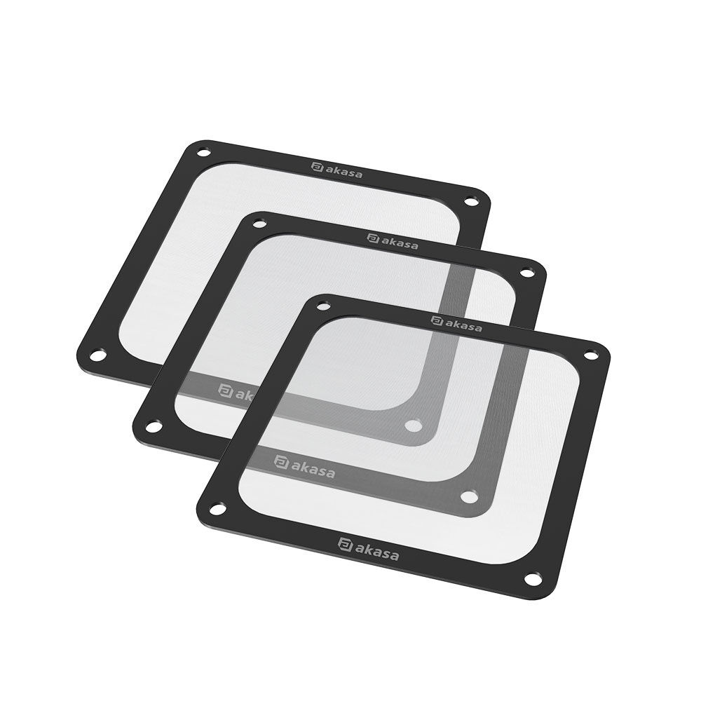 Akasa 140mm Magnetic Dust Filter - 3-Pack