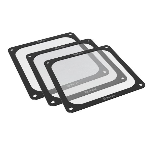 Akasa 140mm Magnetic Dust Filter – 3-Pack