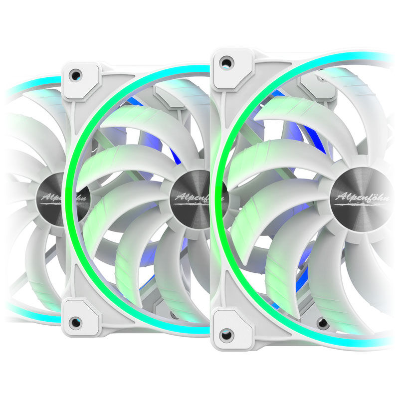 Alpenfohn 140mm Wing Boost 3 ARGB PWM fan, triple - white