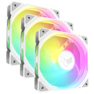 ASUS TUF Gaming TR120, PWM ARGB fan 3-pack - 120 mm, white : image 1
