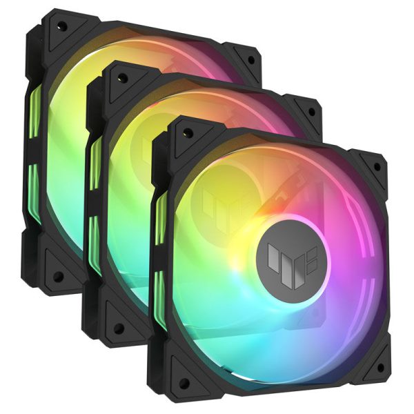 ASUS TUF Gaming TR120 Reverse, PWM ARGB fan 3-pack – 120 mm, black