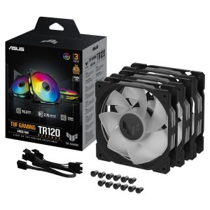 ASUS TUF Gaming TR120 Reverse, PWM ARGB fan 3-pack - 120 mm, black