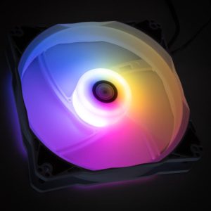 BitsPower Notos RGB PWM fan, 120mm - white, 5-pack