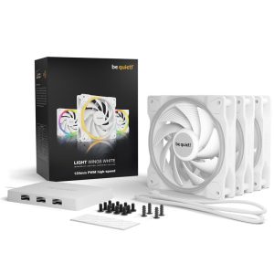 be quiet! Light Wings ARGB PWM fan, triple pack - 120mm, white, high speed
