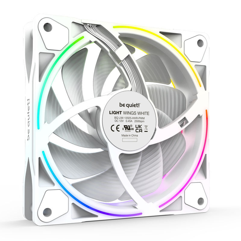 be quiet! Light Wings ARGB PWM fan, triple pack - 120mm, white, high speed