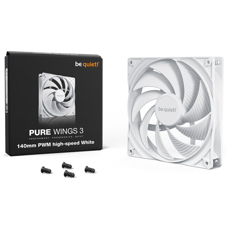be quiet! Pure Wings 3 PWM fan - 140 mm, high speed white