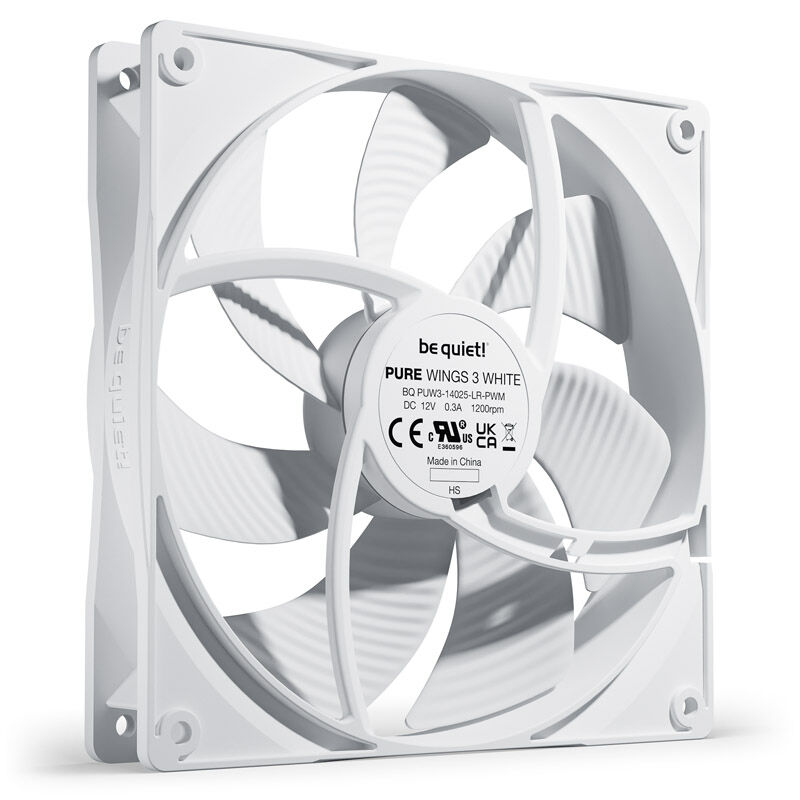 be quiet! Pure Wings 3 PWM fan - 140 mm, white