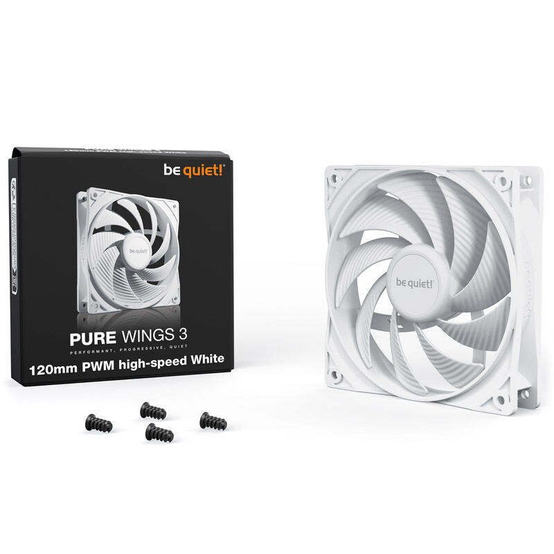 be quiet! Fan Pure Wings 3 PWM - 120 mm, High Speed - White