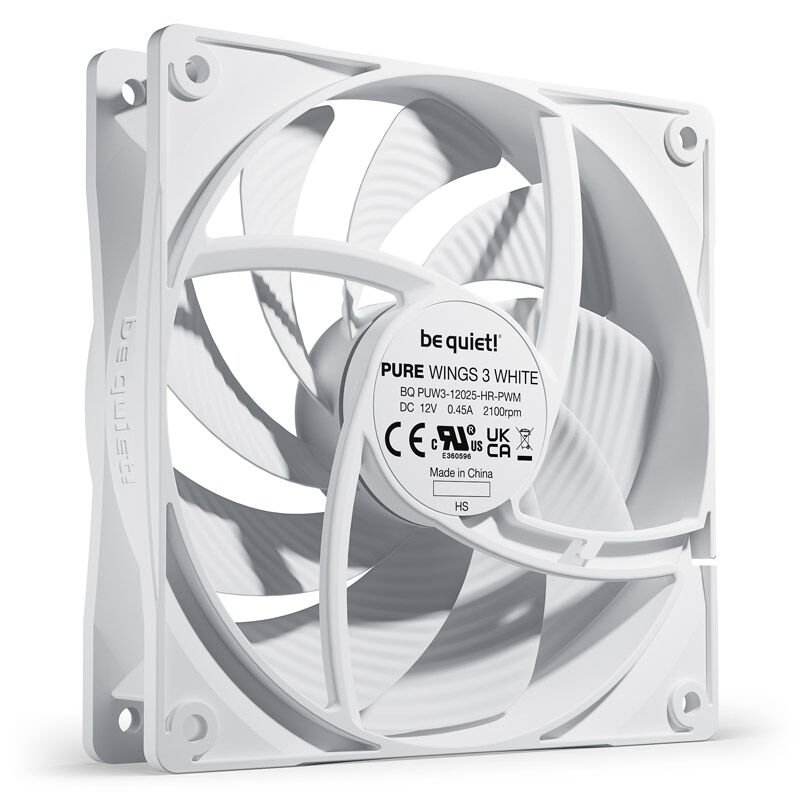 be quiet! Fan Pure Wings 3 PWM - 120 mm, High Speed - White