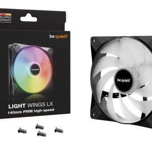 be quiet! Light Wings LX ARGB PWM High Speed Fan - 140mm, black