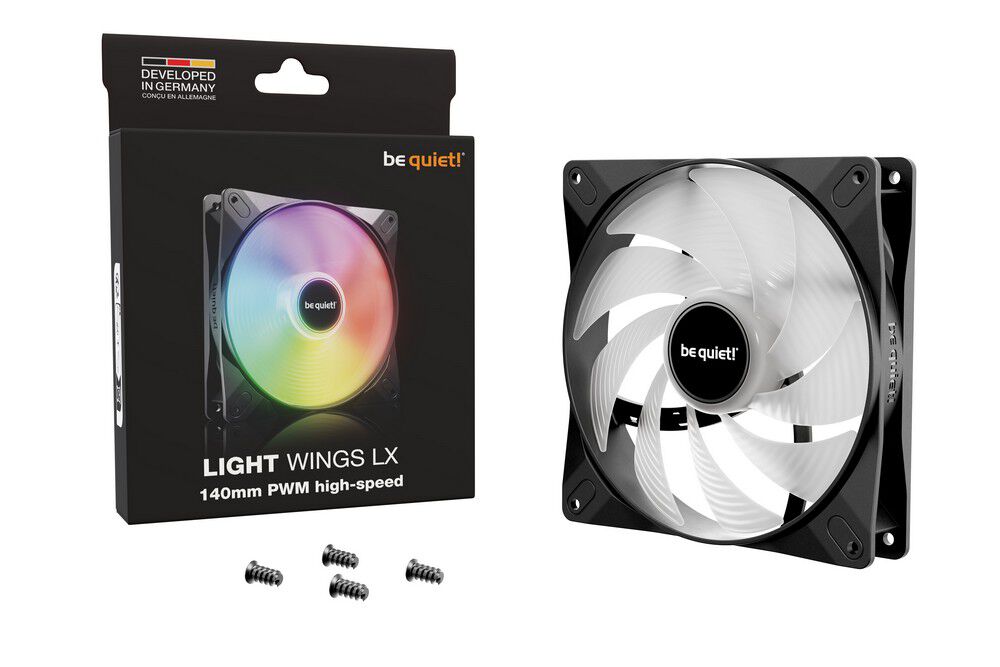be quiet! Light Wings LX ARGB PWM High Speed Fan - 140mm, black