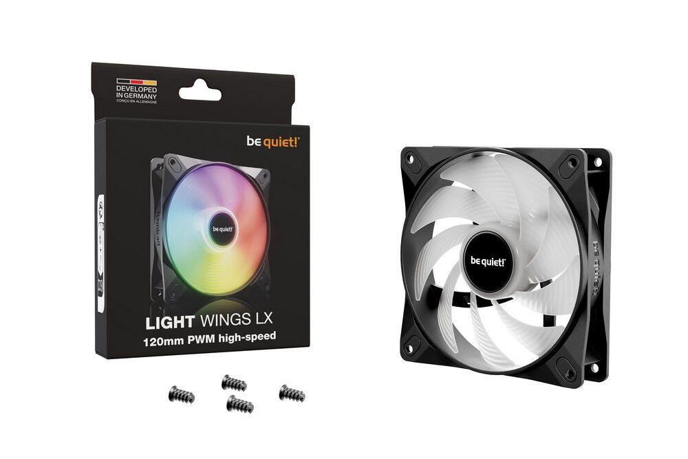 be quiet! Light Wings LX ARGB PWM High Speed Fan - 120mm, black