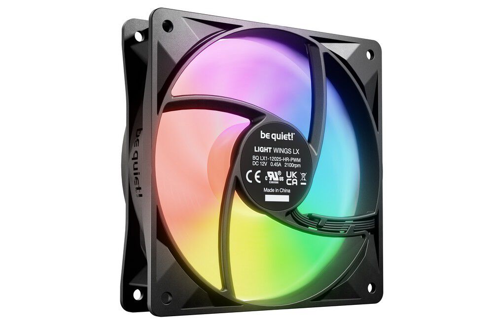 be quiet! Light Wings LX ARGB PWM High Speed Fan - 120mm, black