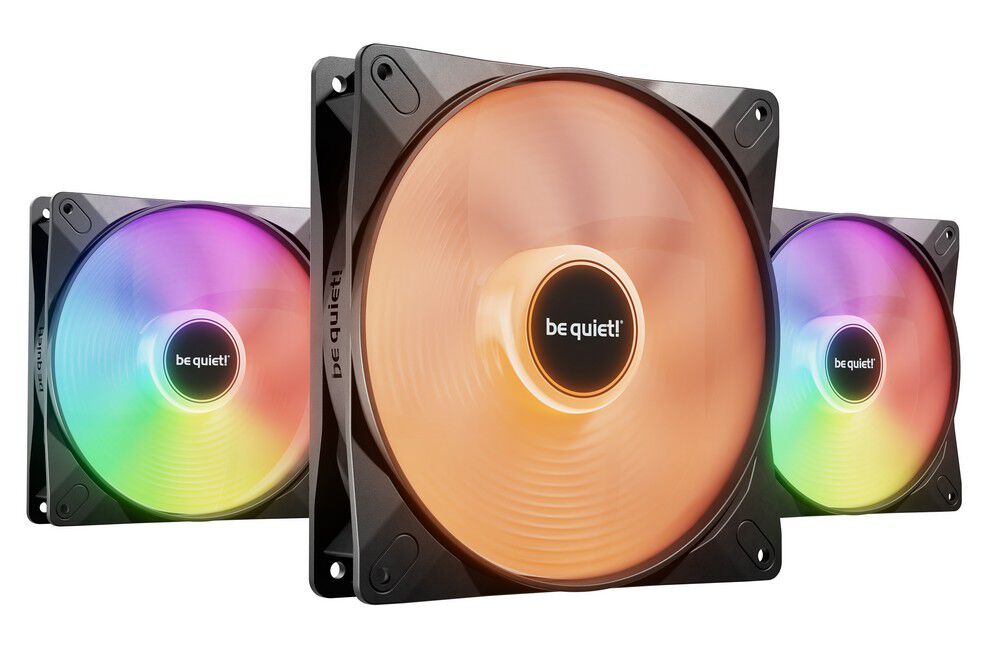 be quiet! Light Wings LX ARGB PWM High Speed Fan, Triple Pack - 140mm, black : image 1