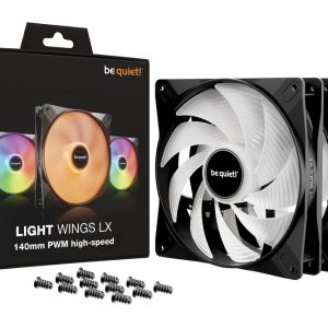 be quiet! Light Wings LX ARGB PWM High Speed Fan, Triple Pack - 140mm, black : image 4
