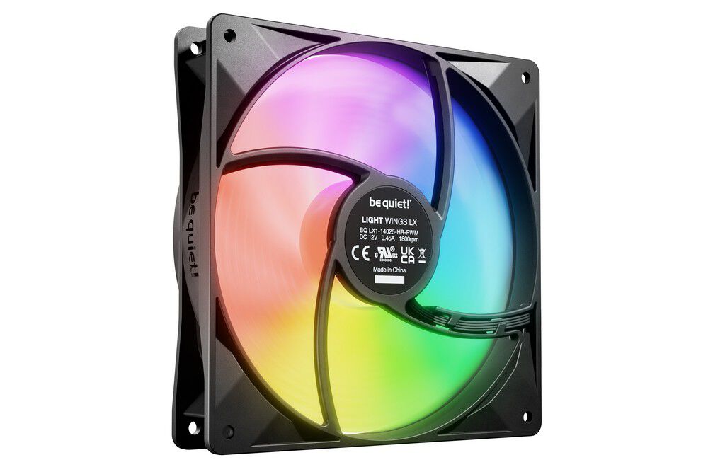 be quiet! Light Wings LX ARGB PWM High Speed Fan, Triple Pack - 140mm, black : image 2