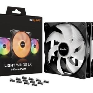 be quiet! Light Wings LX ARGB PWM fan, triple pack - 140mm, black