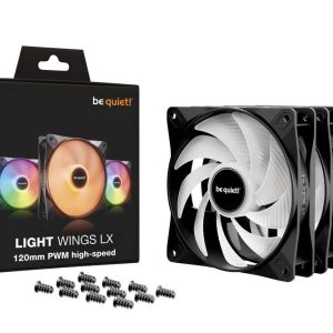 be quiet! Light Wings LX ARGB PWM High Speed Fan, Triple Pack - 120mm, black