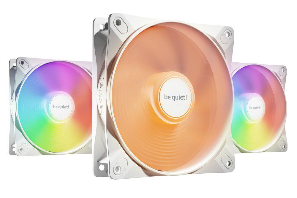 be quiet! Light Wings LX ARGB PWM HIgh Speed Fan, Triple Pack - 120mm, white