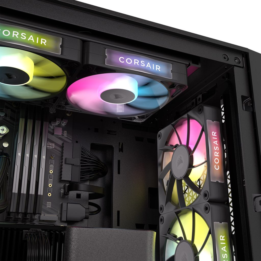 Corsair iCUE LINK RX120 RGB Series, PWM fan 3-pack - 120 mm, black