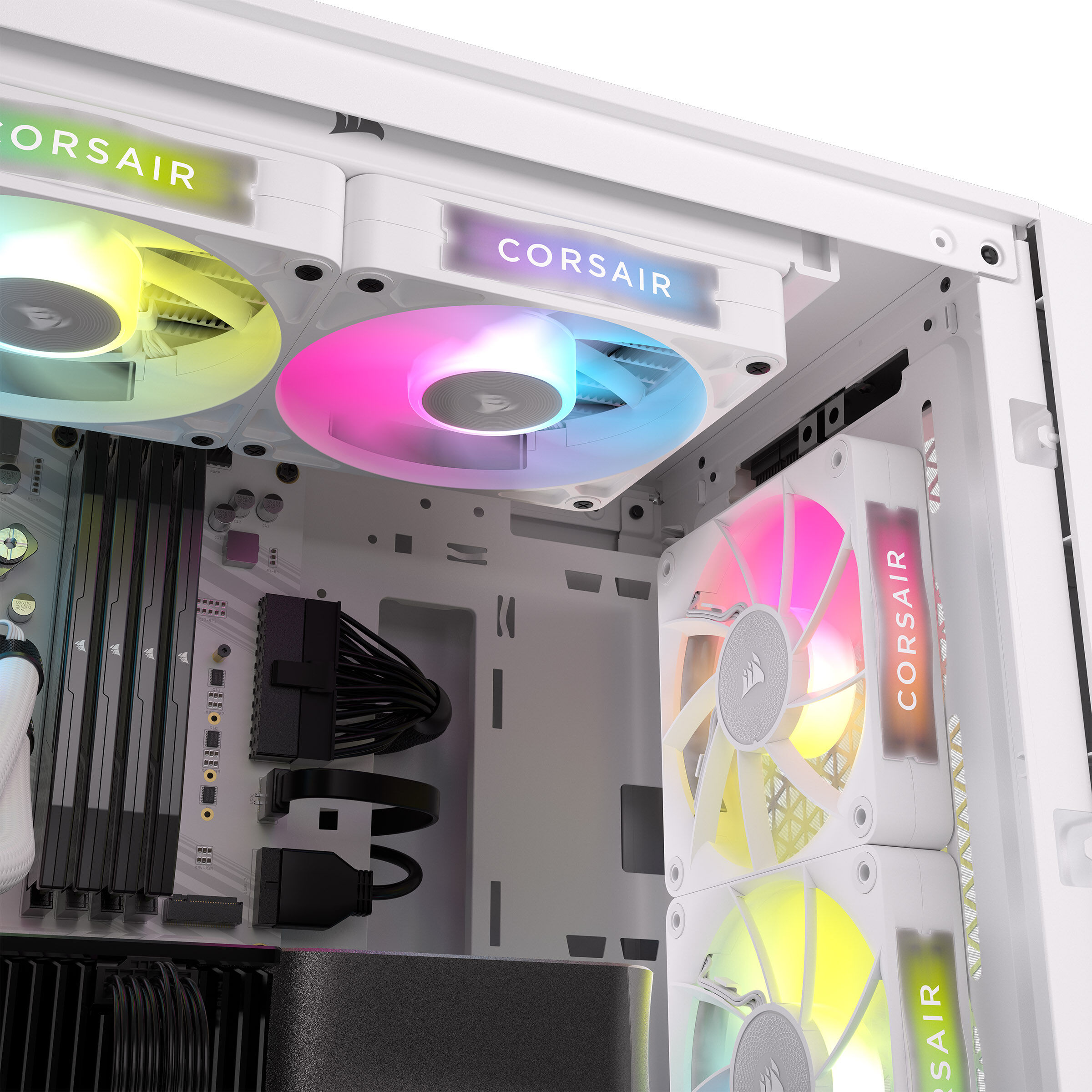 Corsair iCUE LINK RX120 RGB Series, PWM fans pack of 3 - 120 mm, white