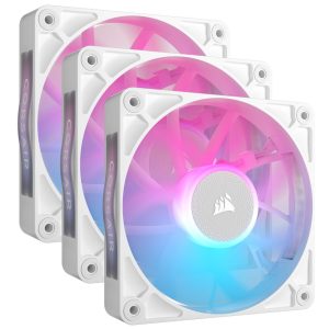 Corsair iCUE LINK RX120 RGB Series, PWM fans pack of 3 - 120 mm, white