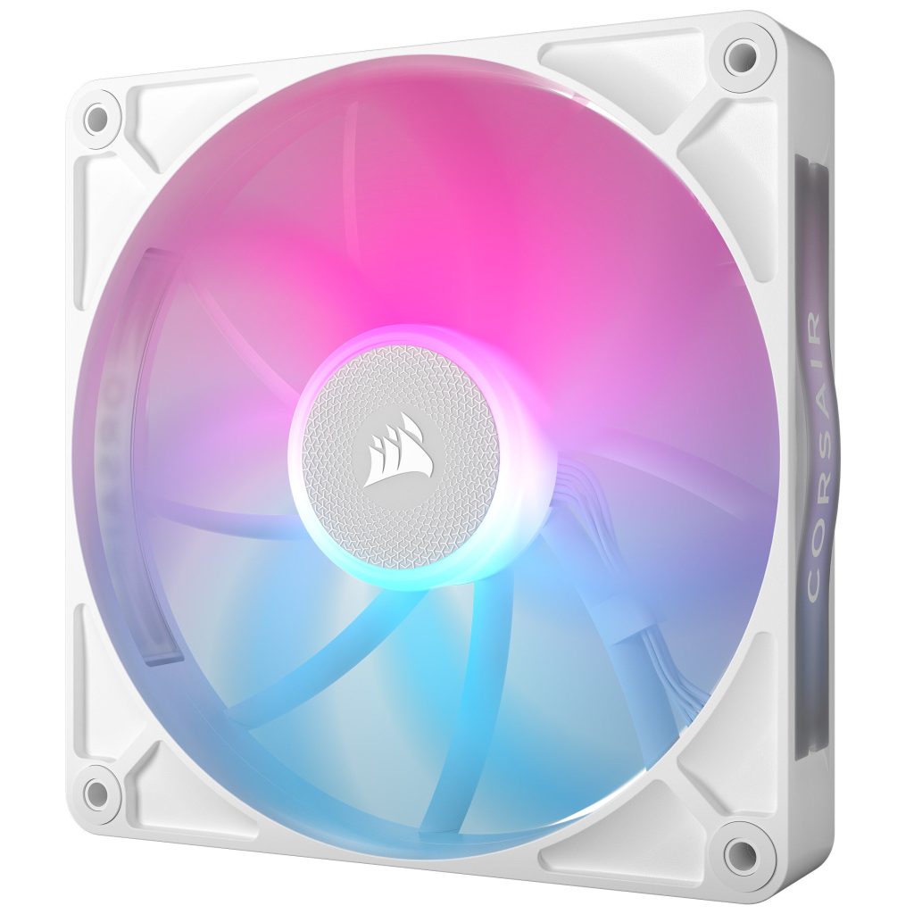 Corsair iCUE LINK RX140 RGB Series, PWM fan pack of 2 - 140mm, white